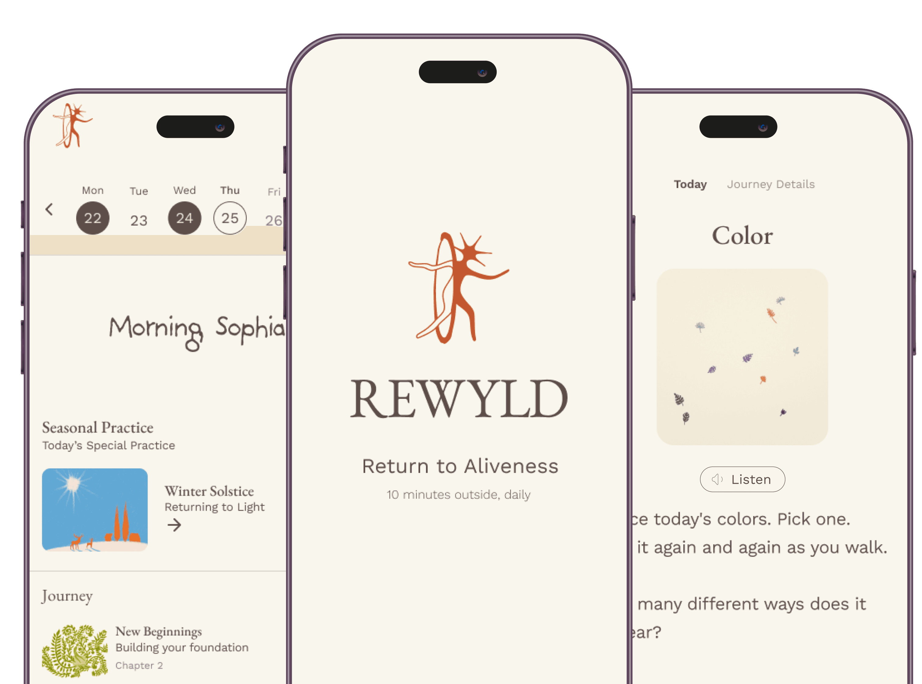 Rewyld app screenshots